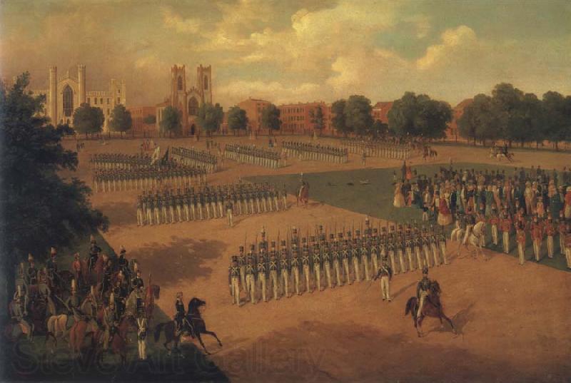 Otto Boetticher Seventh Regiment on Review France oil painting art